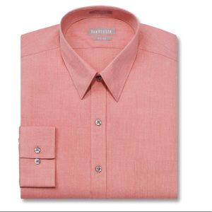 Van Heusen Fitted Chambray Point Collar Shirt (A)
